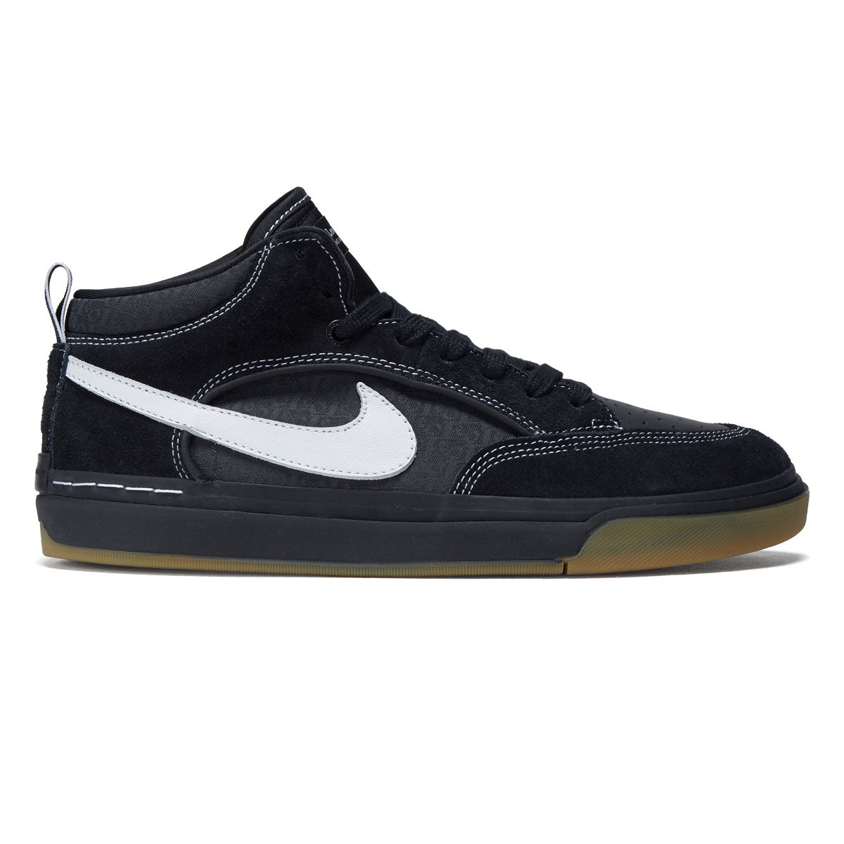 Nike SB React Leo Shoes - Black/White/Black/Gum image 1
