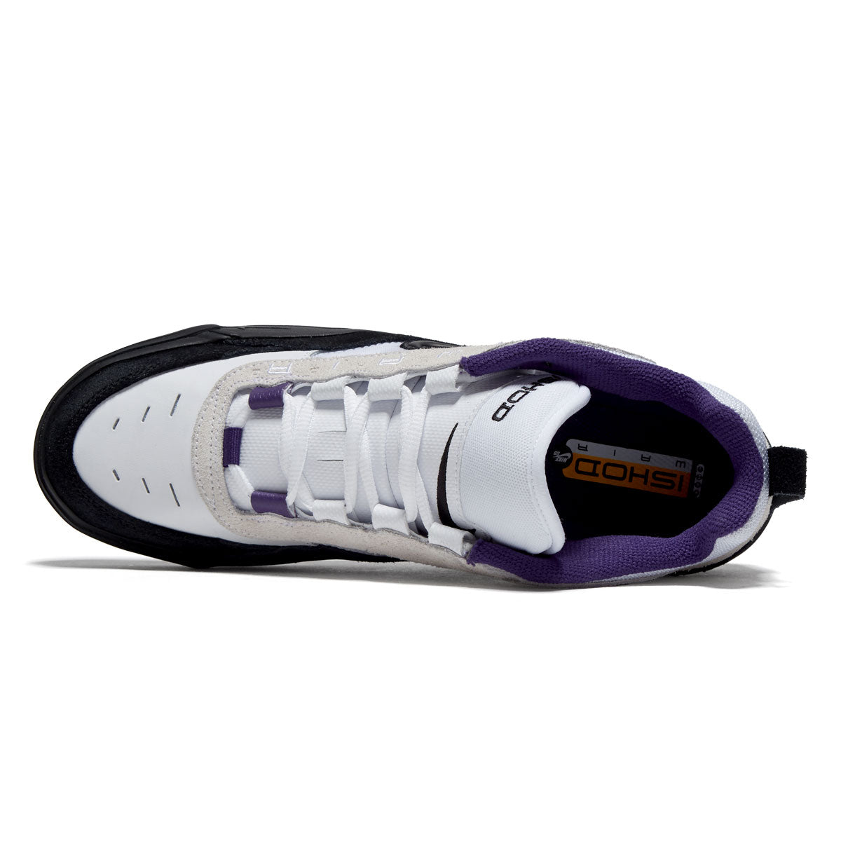 Nike SB Air Max Ishod Shoes - White/Black/Court Purple/Black image 3