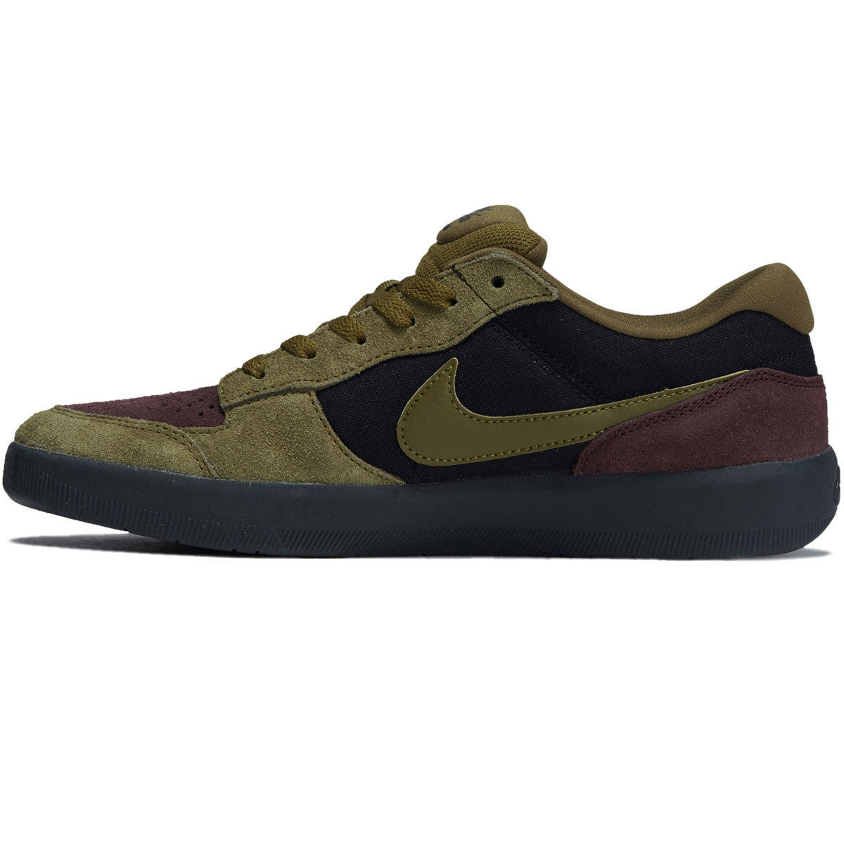 Nike SB Force 58 Shoes - Black/Olive Flak/Burgundy Crush/Off Noir image 2