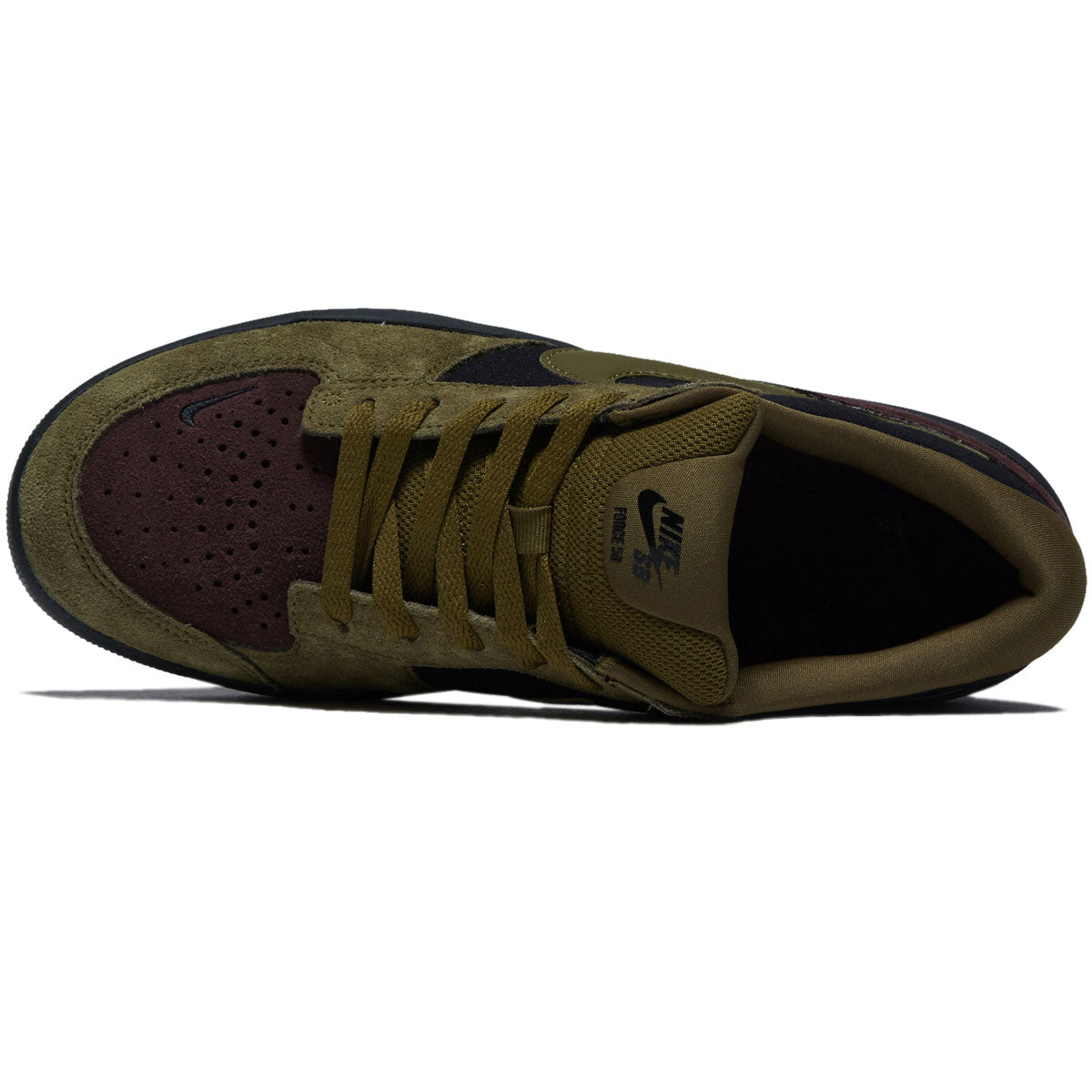 Nike SB Force 58 Shoes - Black/Olive Flak/Burgundy Crush/Off Noir image 3