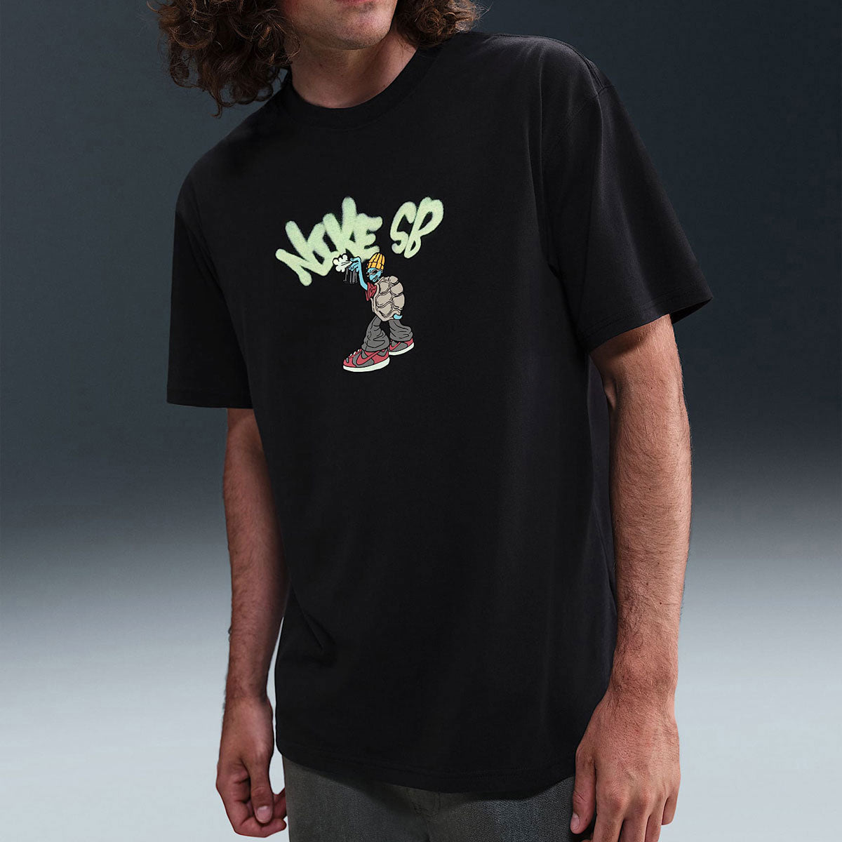 Nike SB M90 Spray Turtle T-Shirt - Black image 2