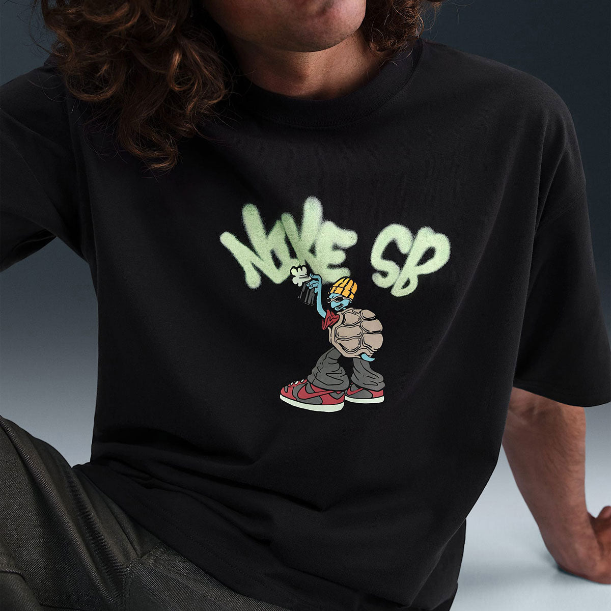 Nike SB M90 Spray Turtle T-Shirt - Black image 4