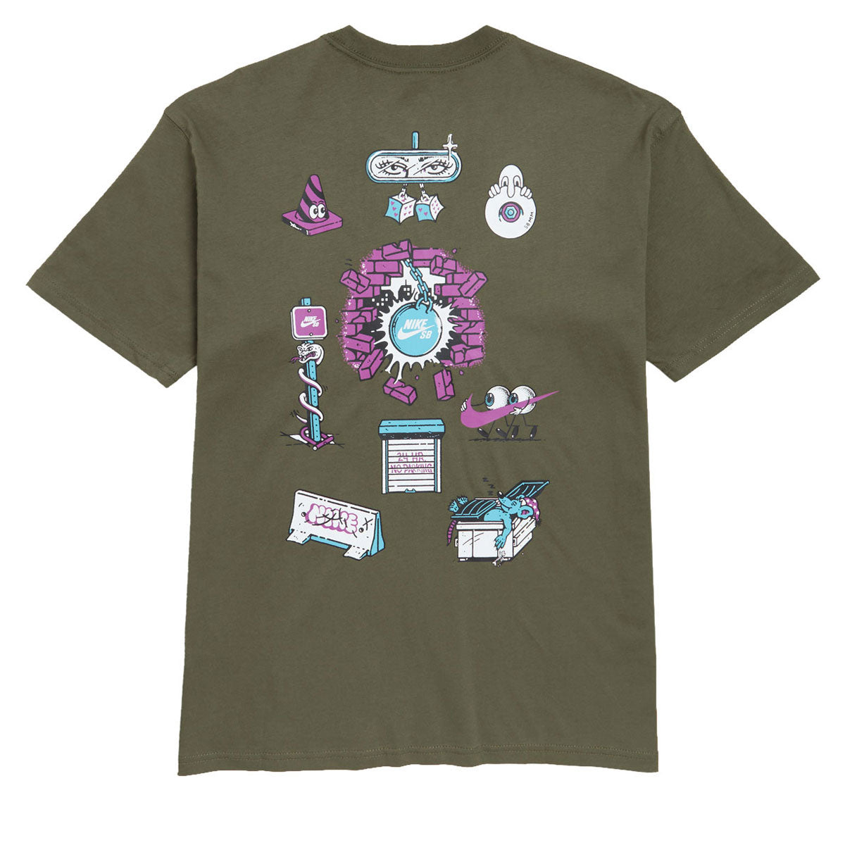 Nike SB M90 Skate Char T-Shirt - Medium Olive image 2