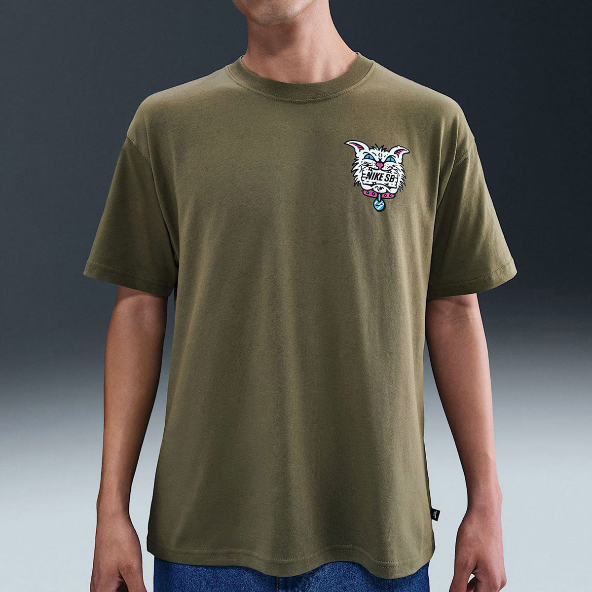 Nike SB M90 Skate Char T-Shirt - Medium Olive image 3