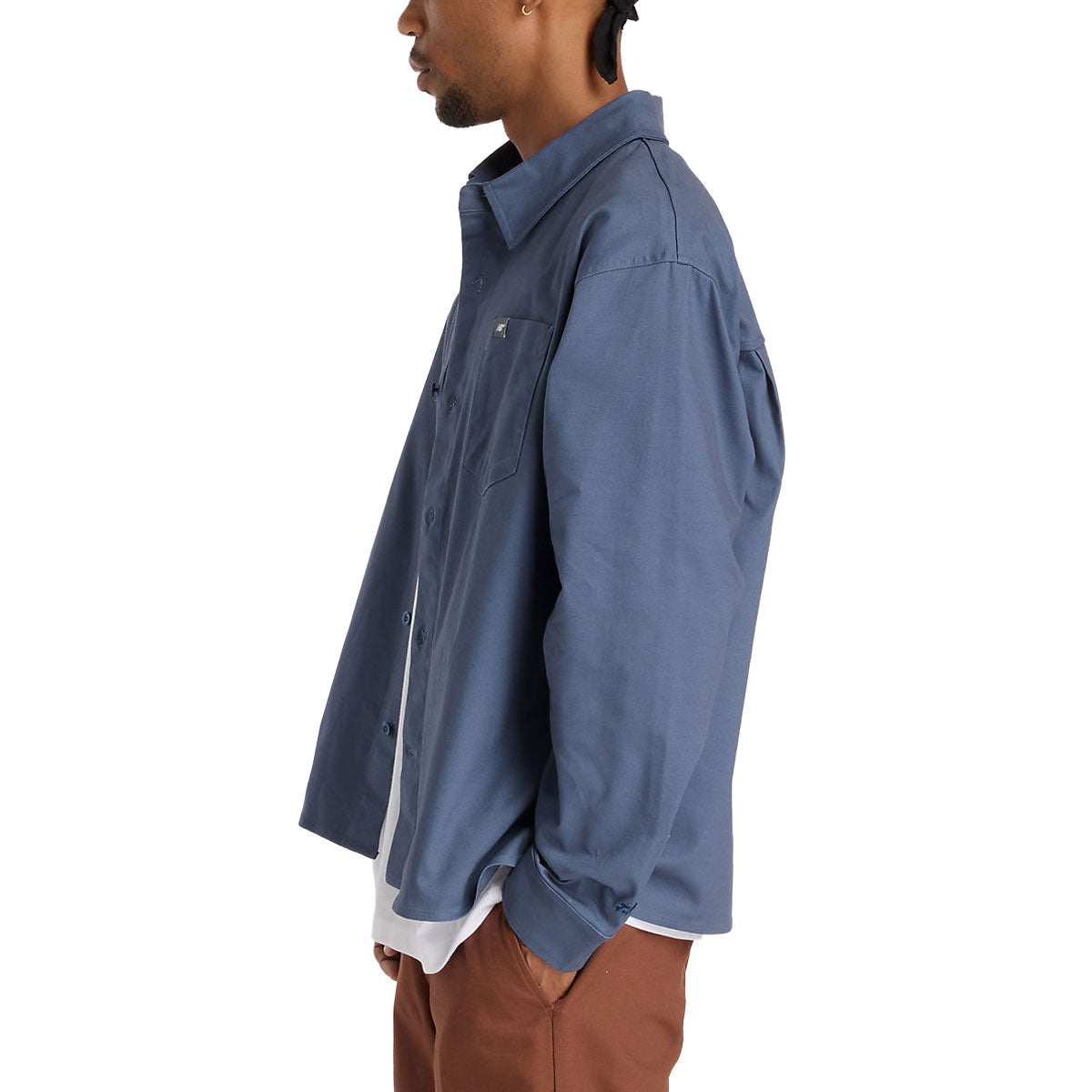 New Balance Numeric Button Up Long Sleeve Shirt - Blue image 3