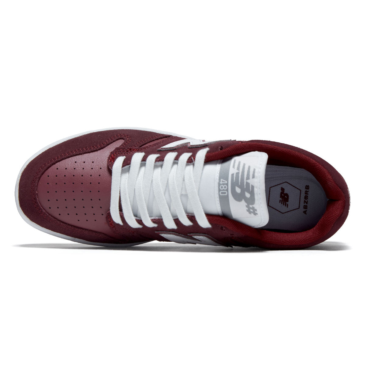 New Balance 480 Shoes - Monarch Burgundy/White image 3