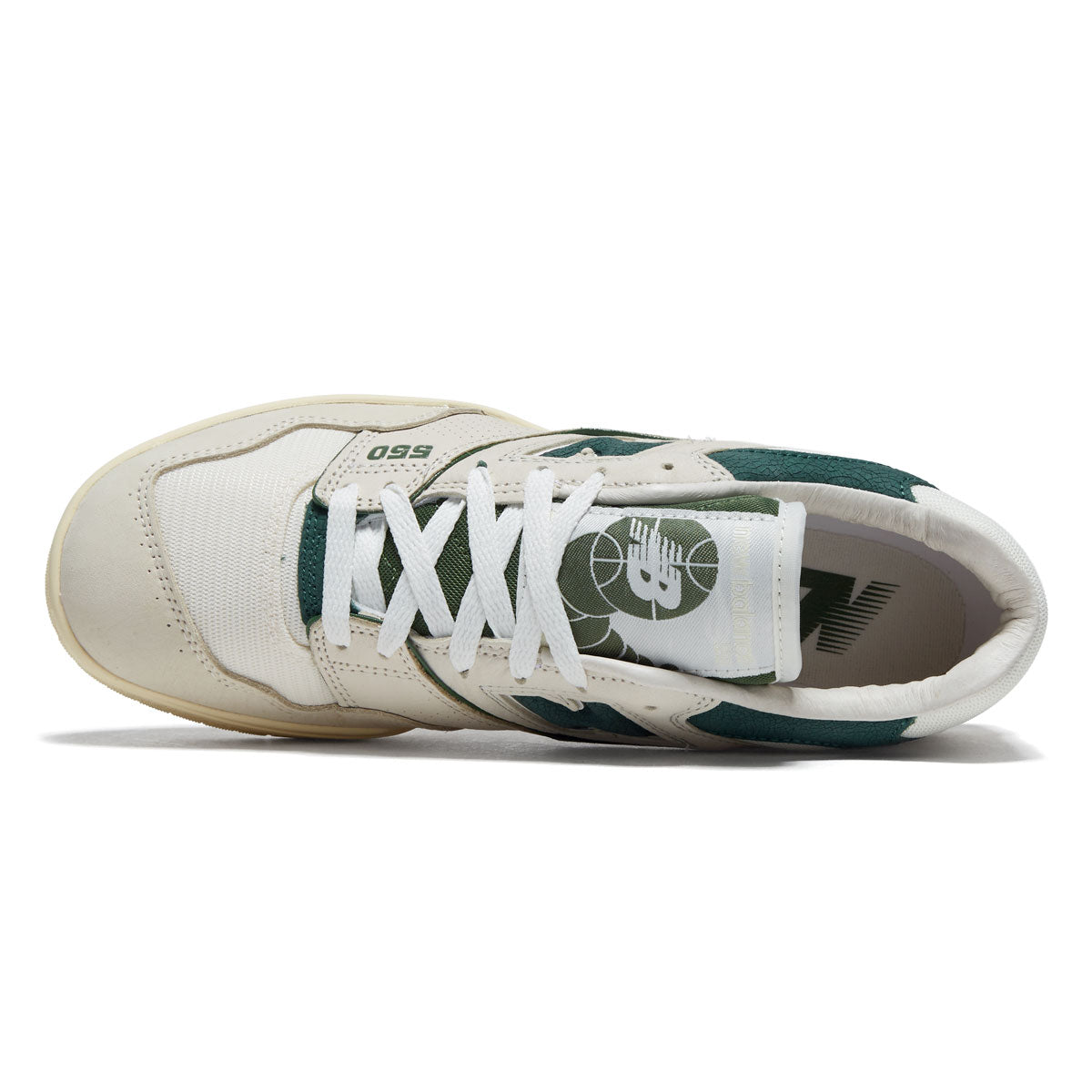 New Balance 550 Shoes - Permafrost/Dark Alpine Green image 3