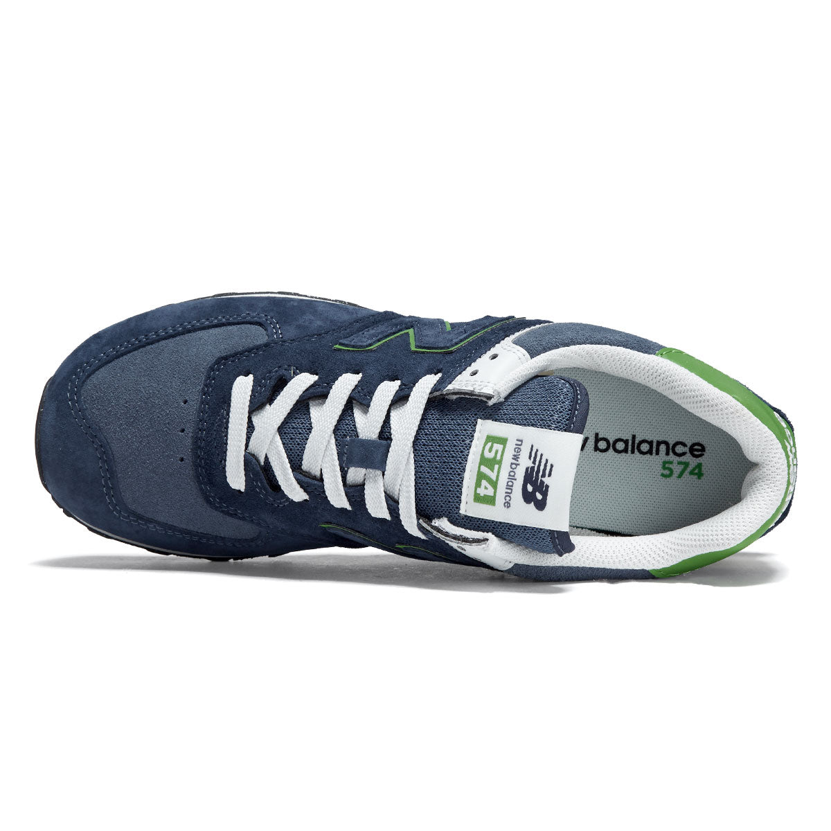 New Balance 574 Shoes - Navy/Alpine Green image 3