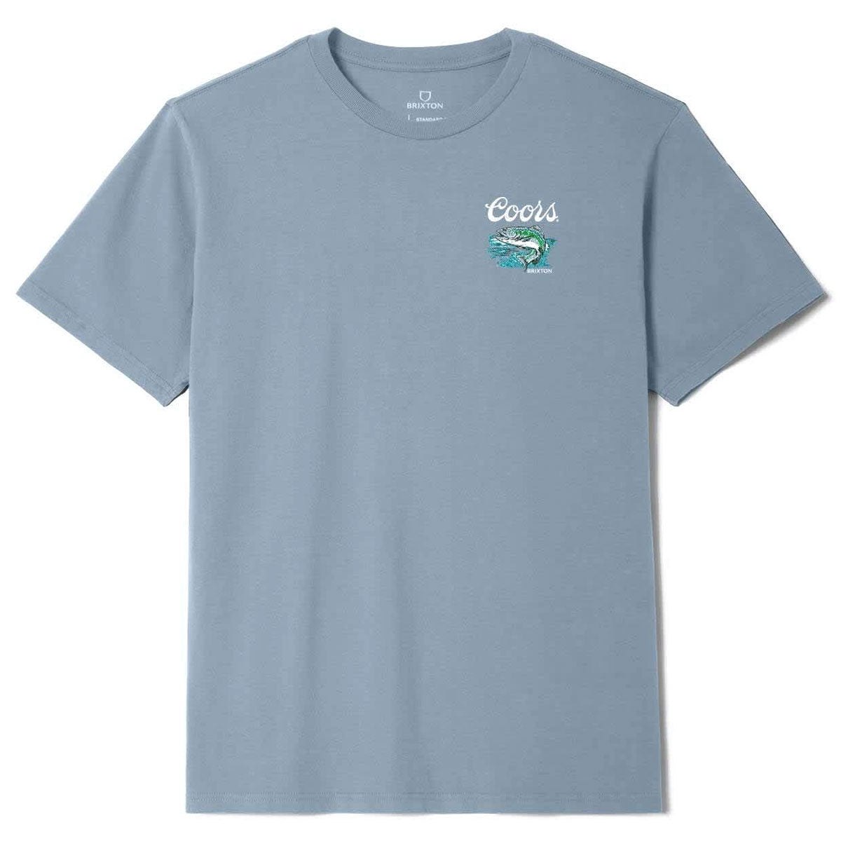 Brixton x Coors Keeper T-Shirt - Dusty Blue image 2