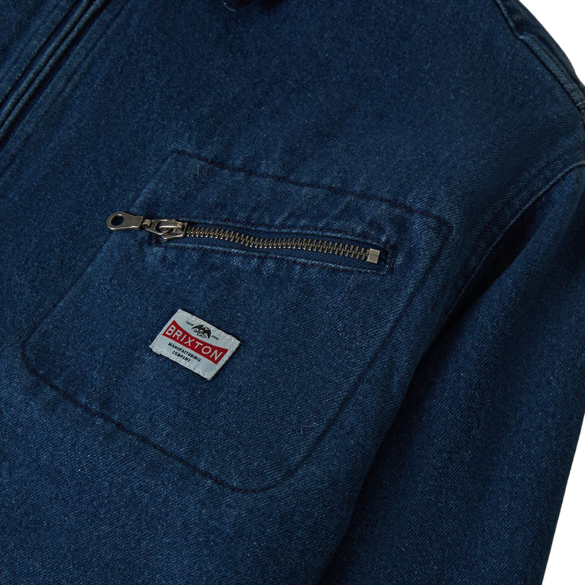 Brixton Altered Threads Lined Garage Jacket - Medium Wash Denim image 6