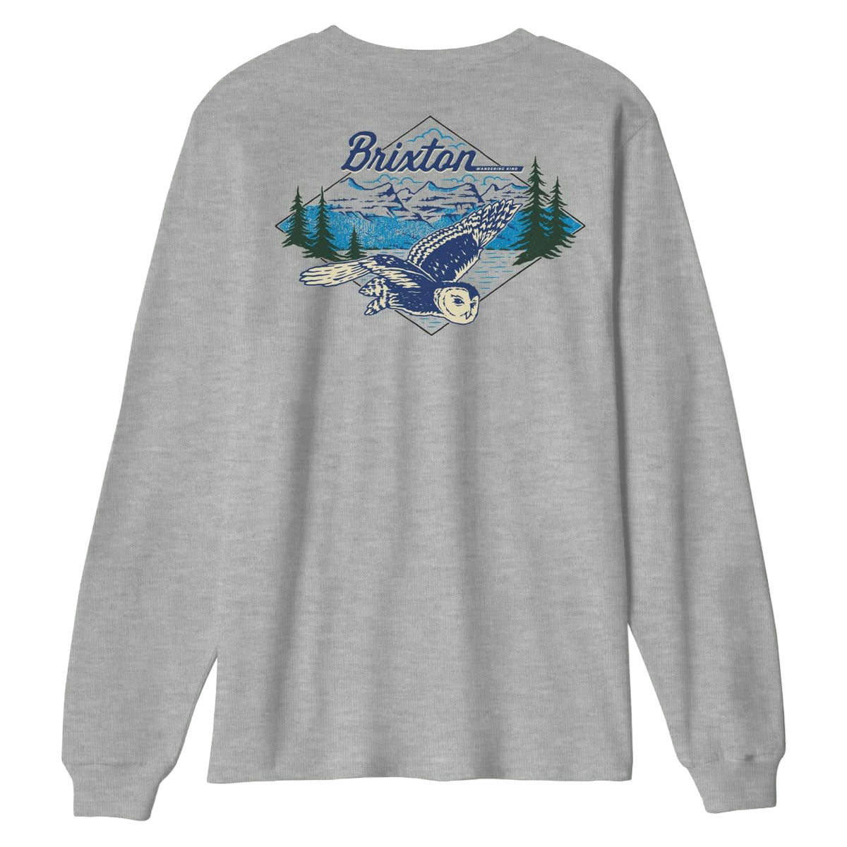 Brixton Driftway Long Sleeve T-Shirt - Graphite Heather image 1