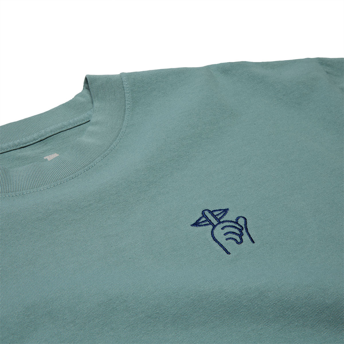 The Quiet Life Shhh Embroideree T-Shirt - Mist Green image 2