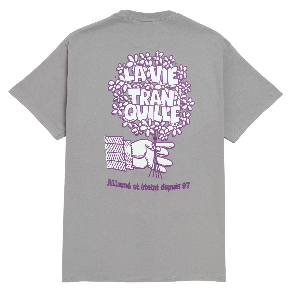 The Quiet Life La Vie Tranquille Bouquet T-Shirt - Medium Grey image 1
