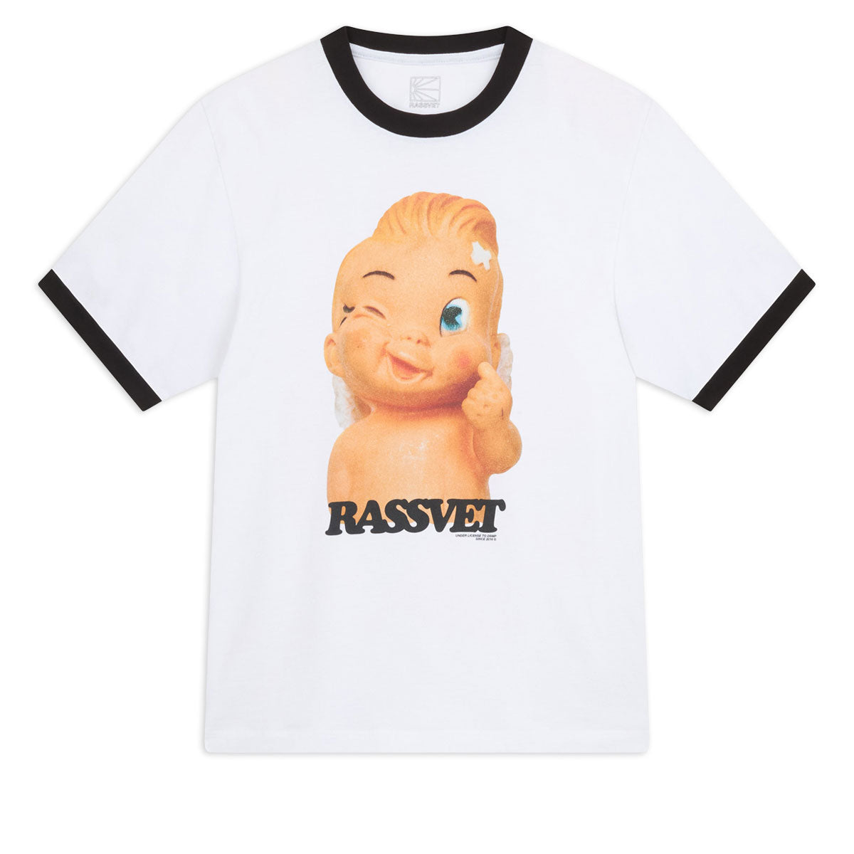 Rassvet Merci Ringer Knit T-Shirt - White image 1