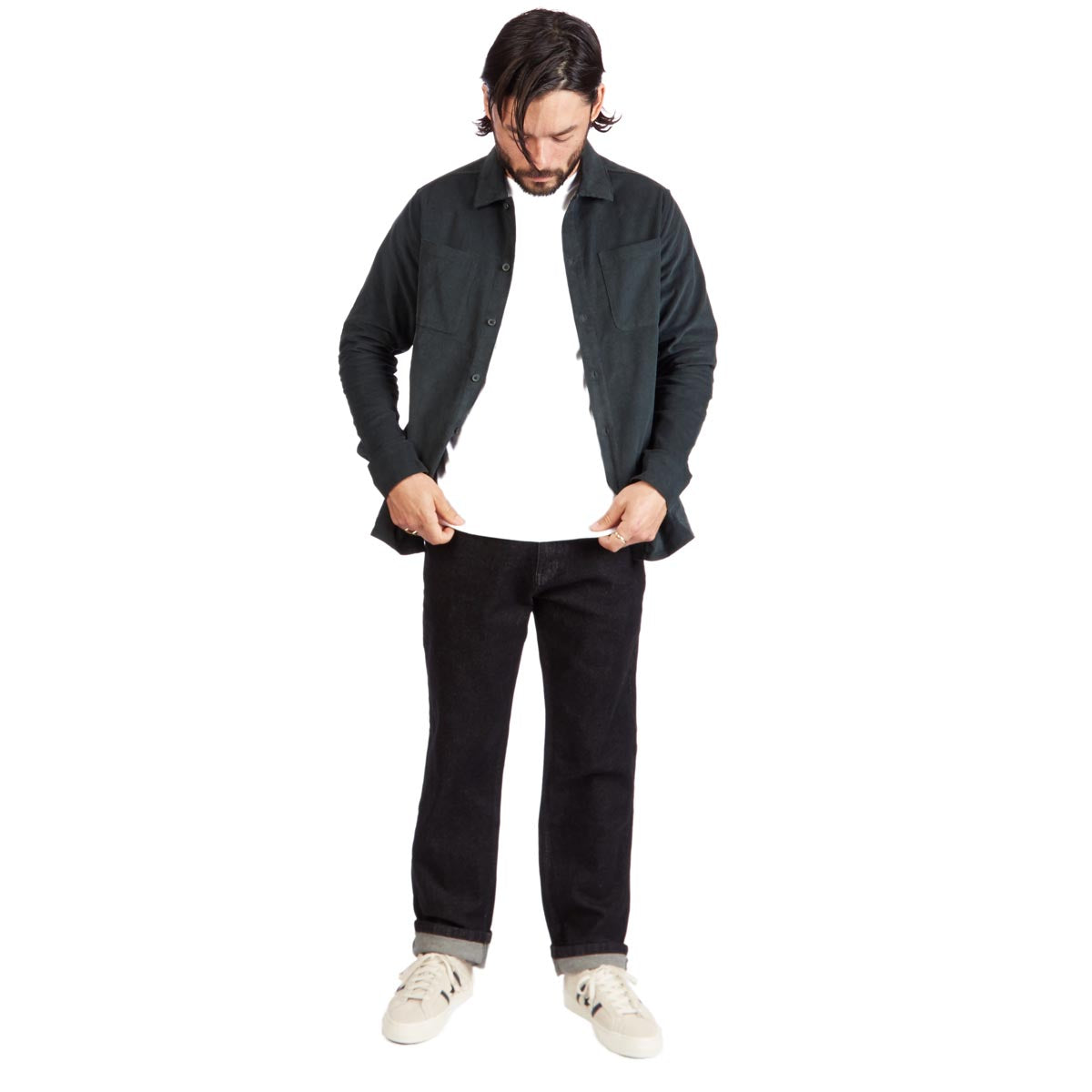 CCS Relaxed Stretch Denim Jeans - 12oz Black image 3