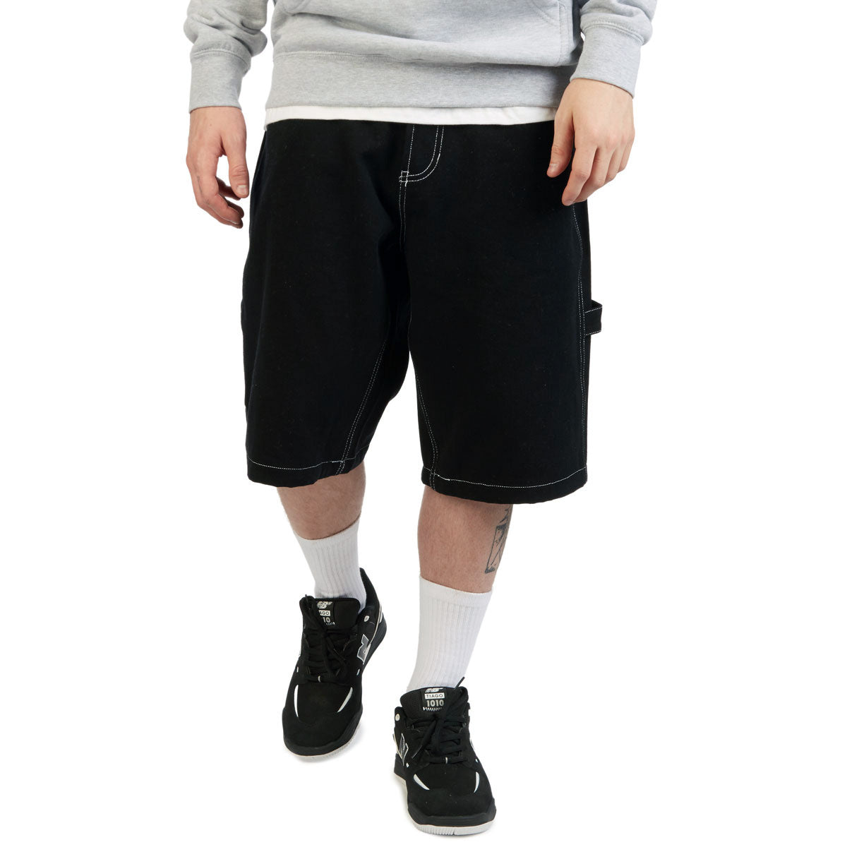 CCS Hammer Loop Canvas Shorts - Black/White image 1