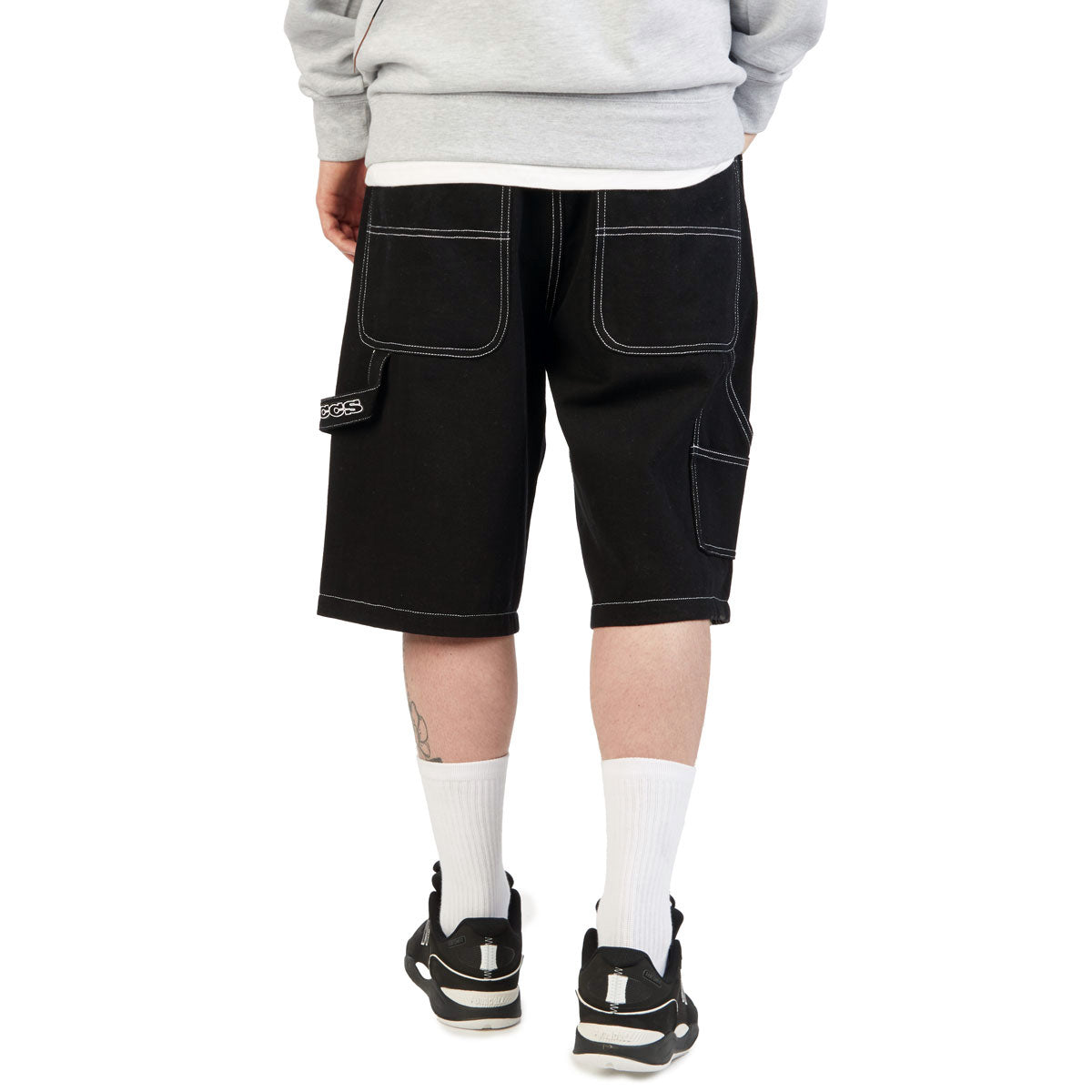 CCS Hammer Loop Canvas Shorts - Black/White image 5