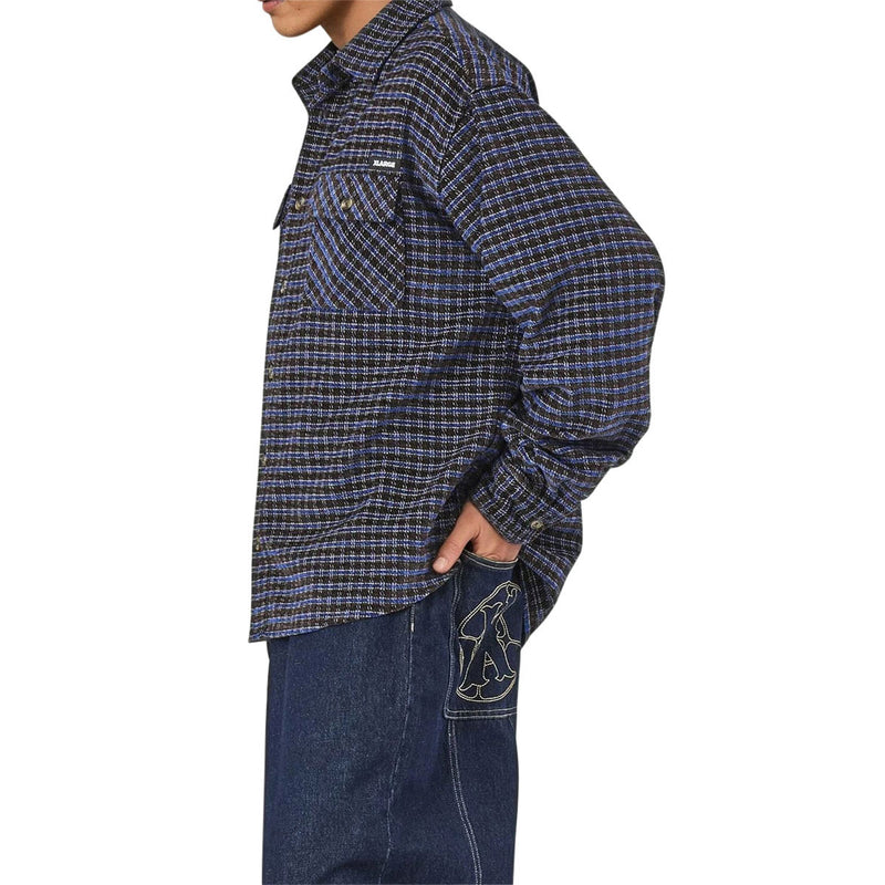 XLarge Long Sleeve Plaid Shirt - Brown