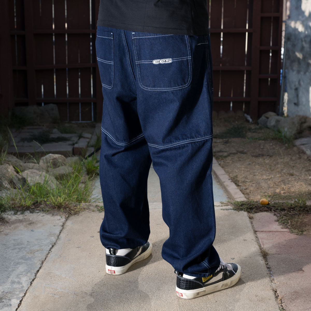 CCS 4x4 Reinforced Baggy Taper Denim Jeans - Overdyed Navy image 2