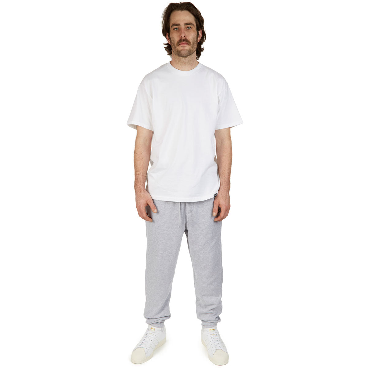 CCS Logo Rubber Patch Sweat Pants - Heather Grey image 3