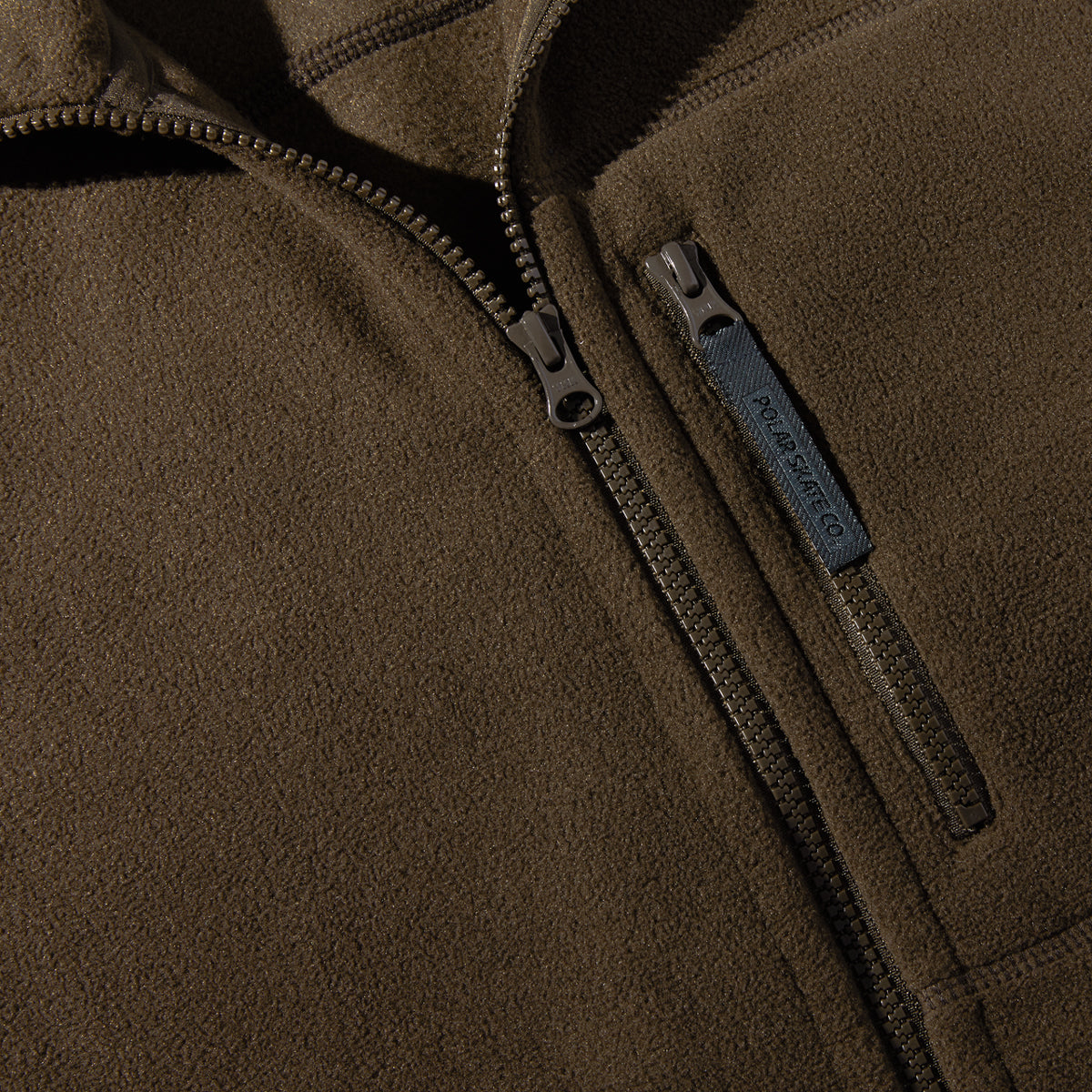 Polar Basic Fleece Vest Jacket - Brown image 3