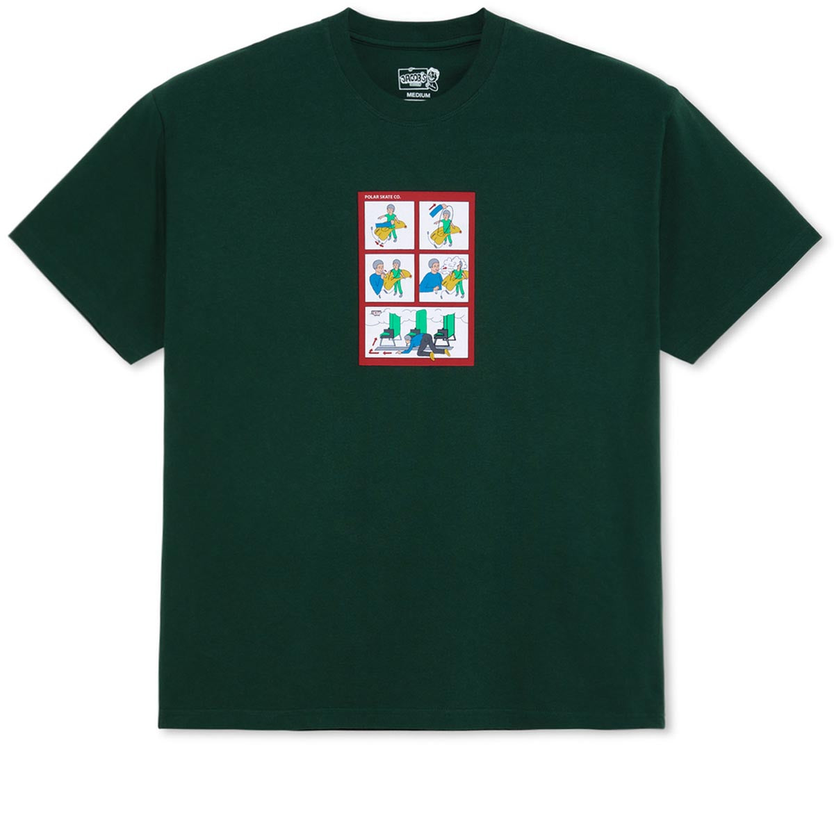 Polar Safety on Board T-Shirt - Dark Green image 1