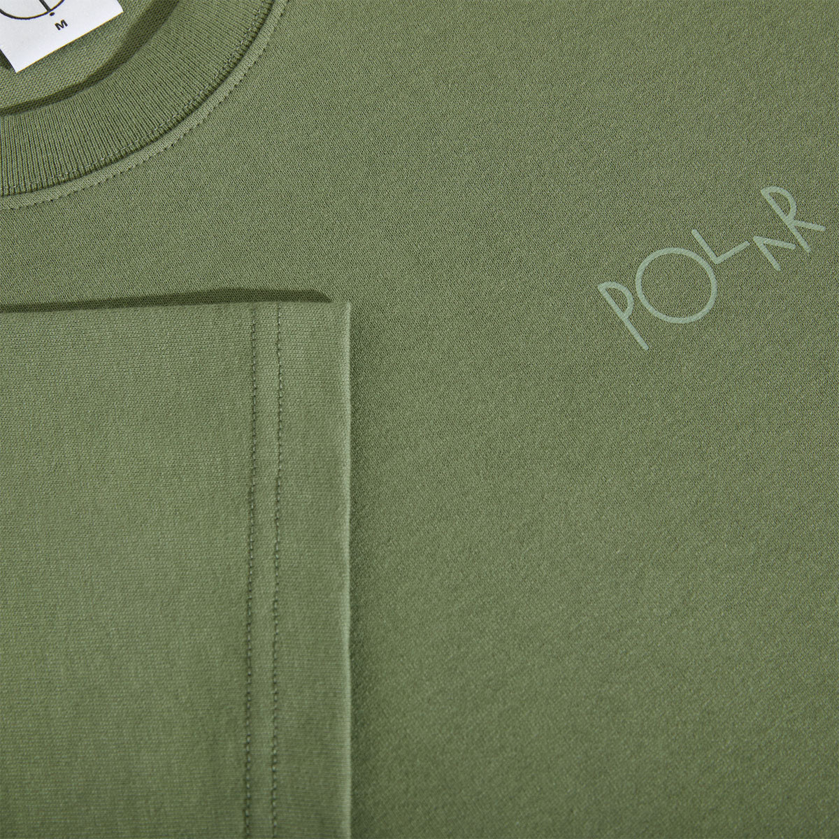 Polar Stroke Logo Contrast T-Shirt - Moss Green image 3