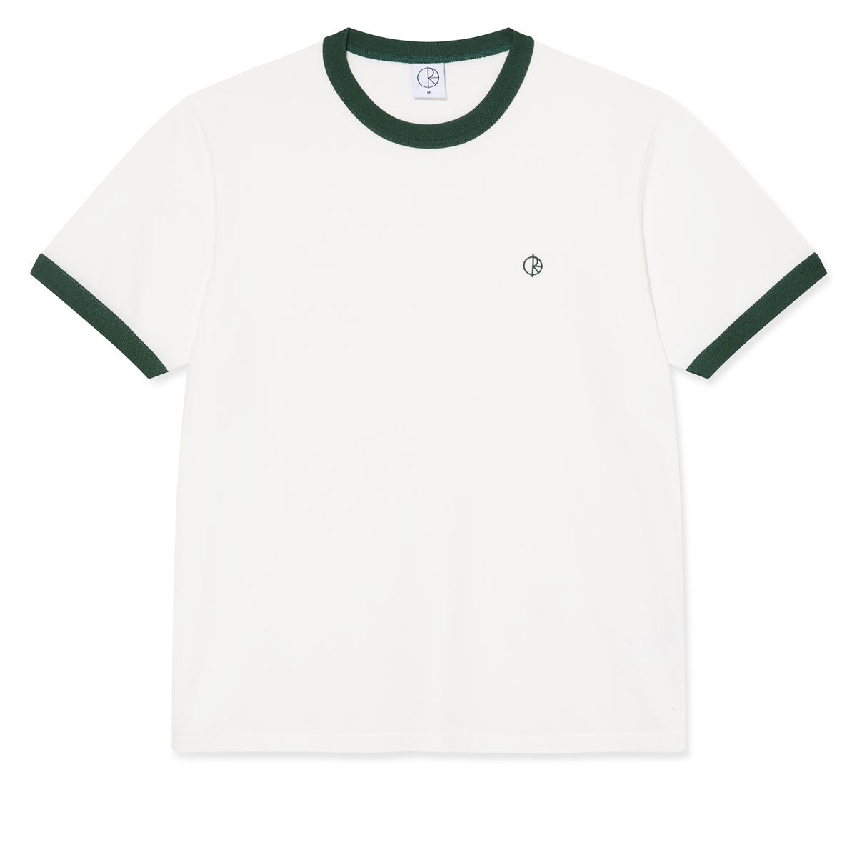 Polar Ringer T-Shirt - Cloud White/Dark Green image 1