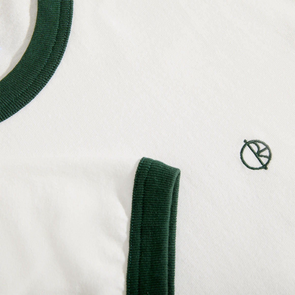 Polar Ringer T-Shirt - Cloud White/Dark Green image 2