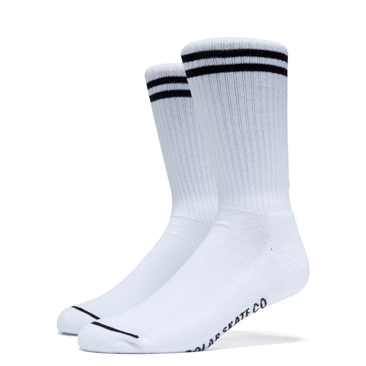 Polar Rib 2 Stripe Socks - White/Black image 1