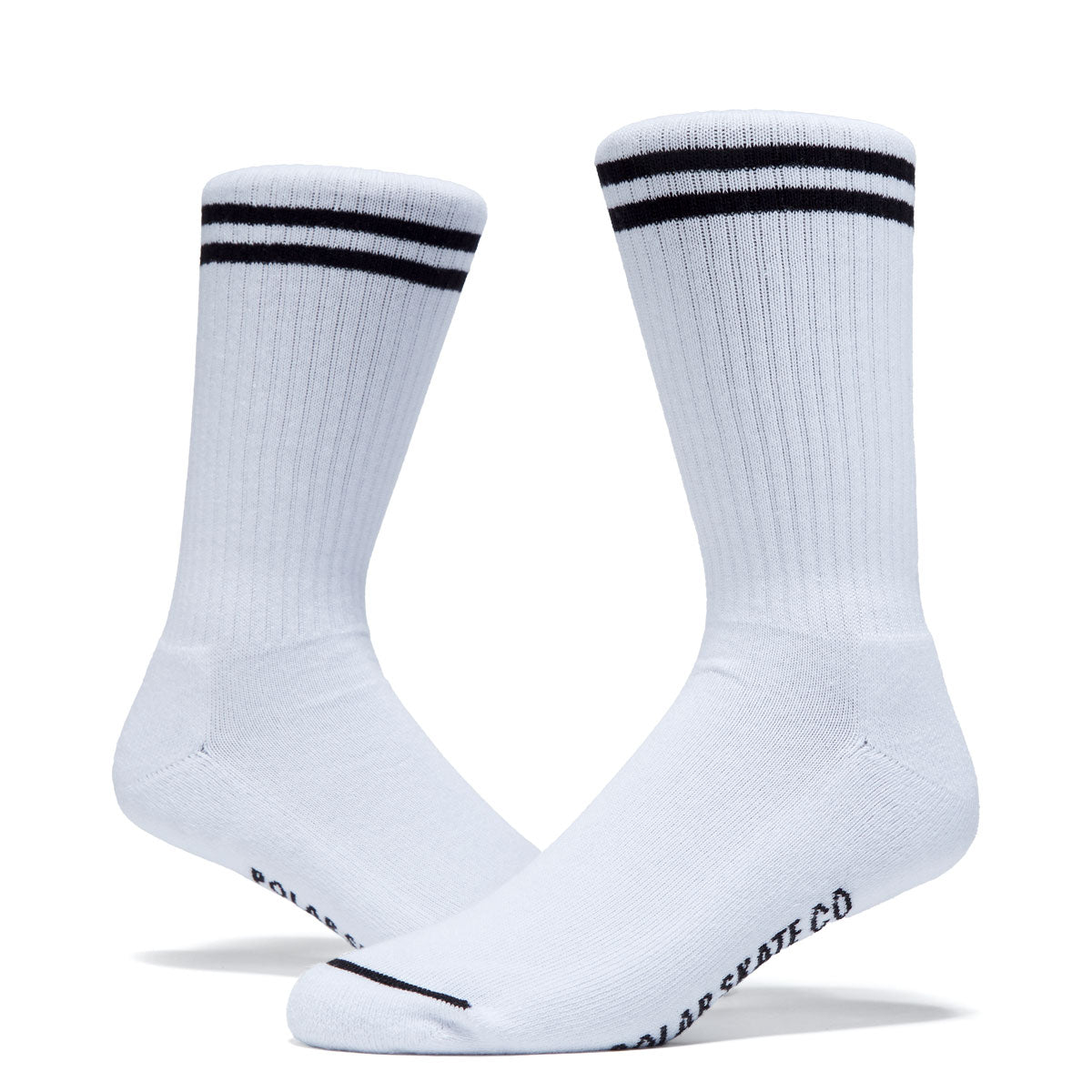 Polar Rib 2 Stripe Socks - White/Black image 2