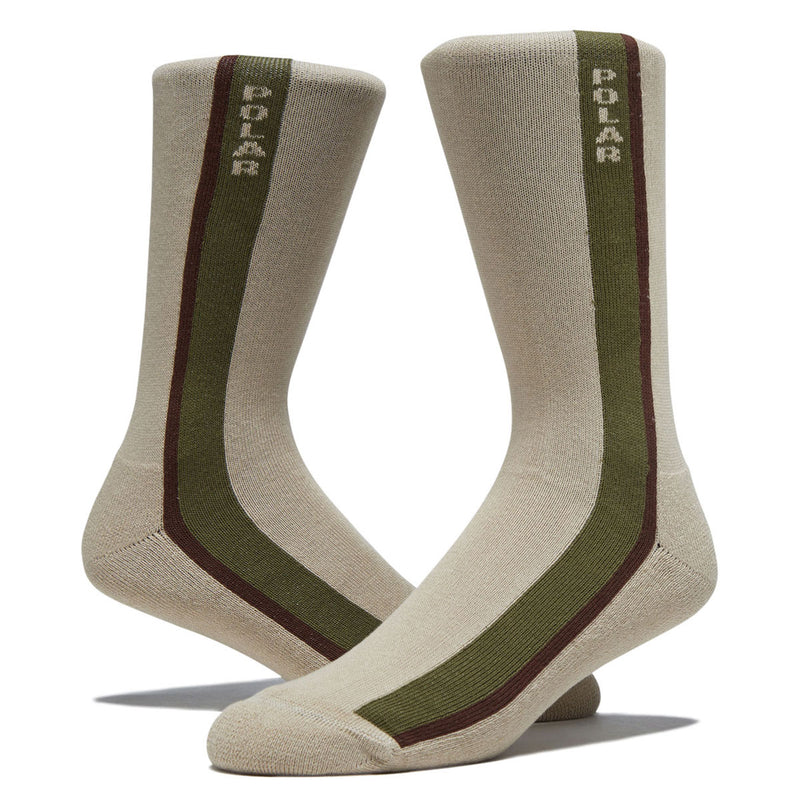 Polar Side Stripe Business Socks - Beige
