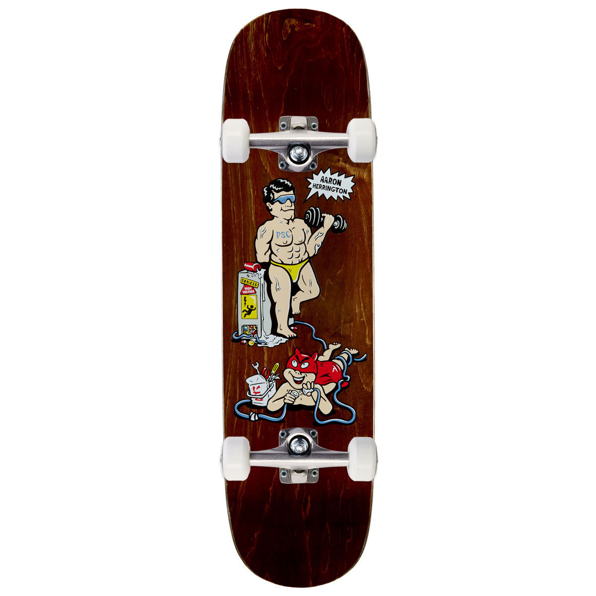 Polar Aaron Herrington Pumping Iron P2 Jr Shape Skateboard Complete - 8.25
