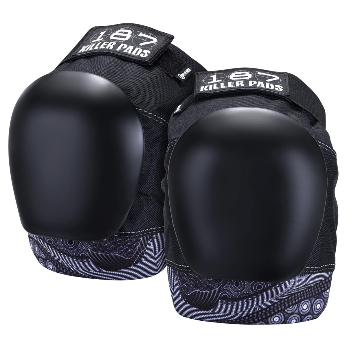 187 Pro Knee Keegan Palmer Pads - Black/White image 1