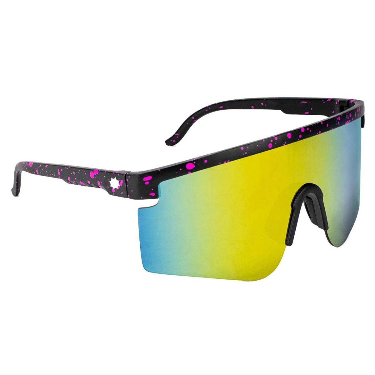 Glassy Mojave Polarized Sunglasses - Black/Yellow Mirror image 1
