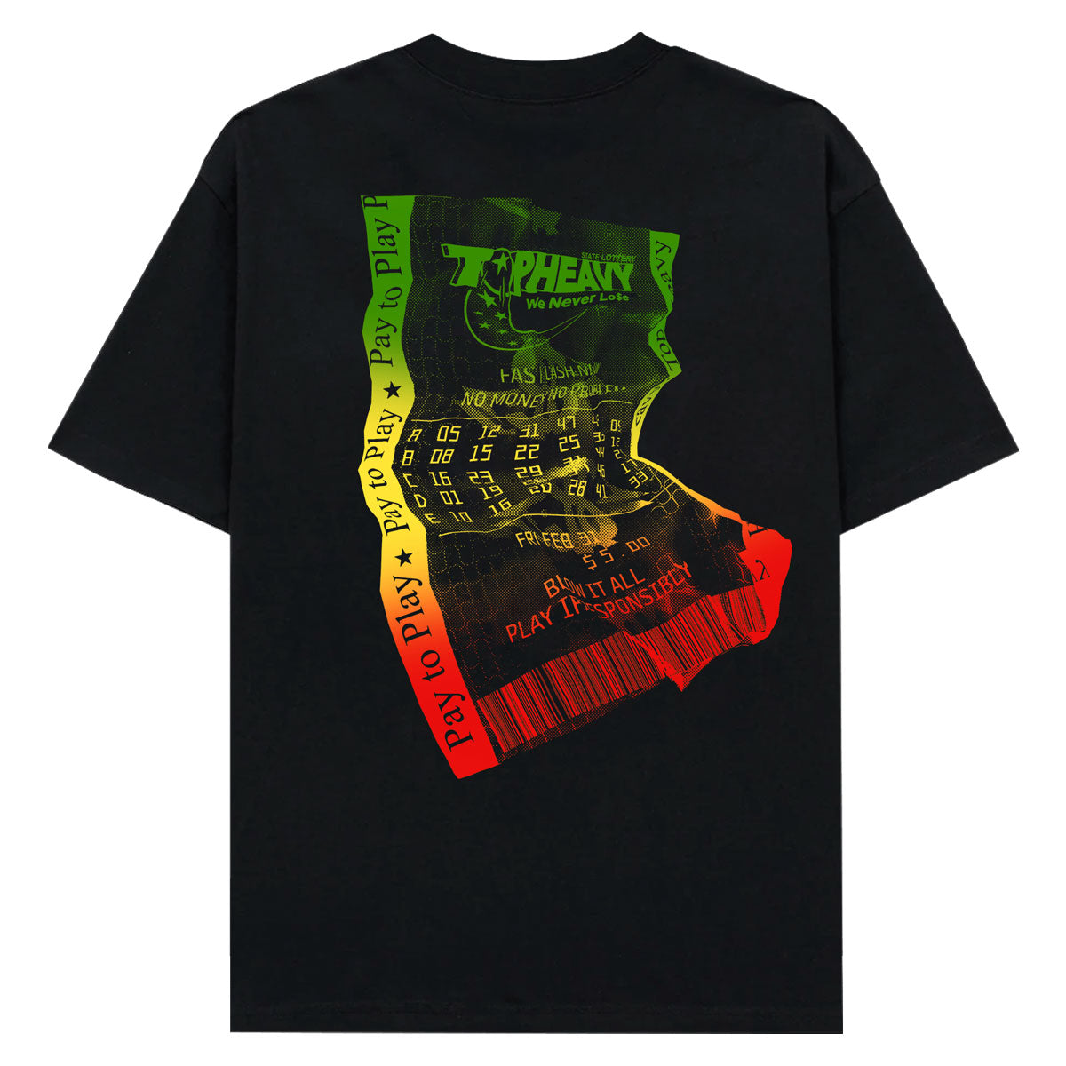 Top Heavy Never Lose T-Shirt - Black image 1