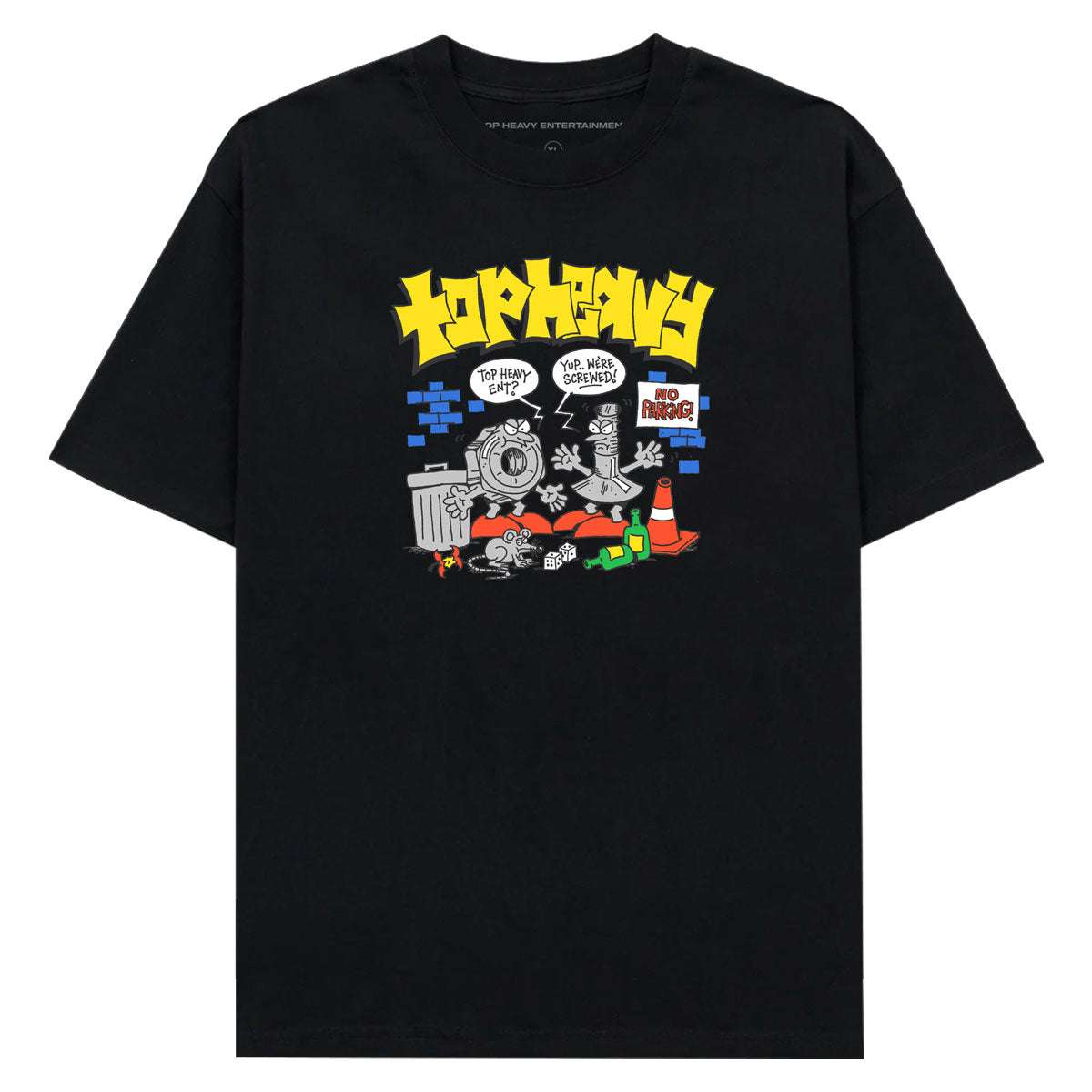 Top Heavy Screwed T-Shirt - Black image 1