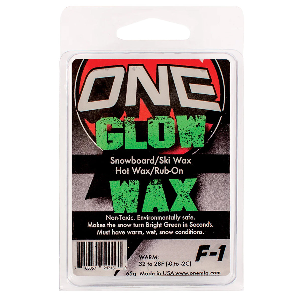 One Ball Jay F-1 Glow Snowboard Wax - 65g image 1