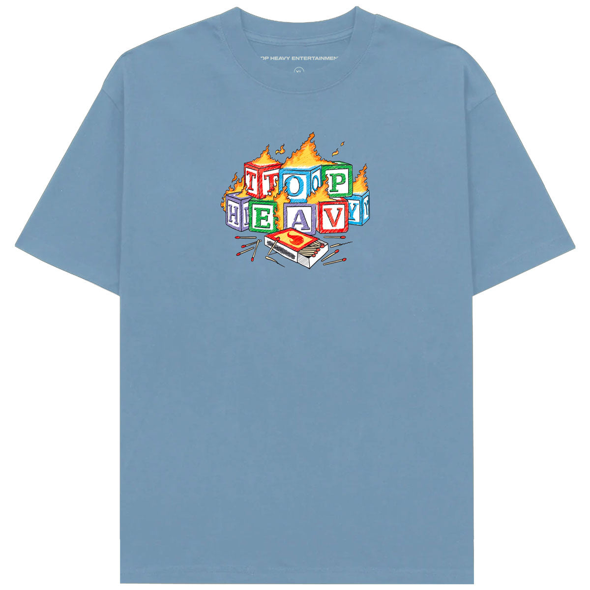 Top Heavy Blocks T-Shirt - Carolina Blue image 1