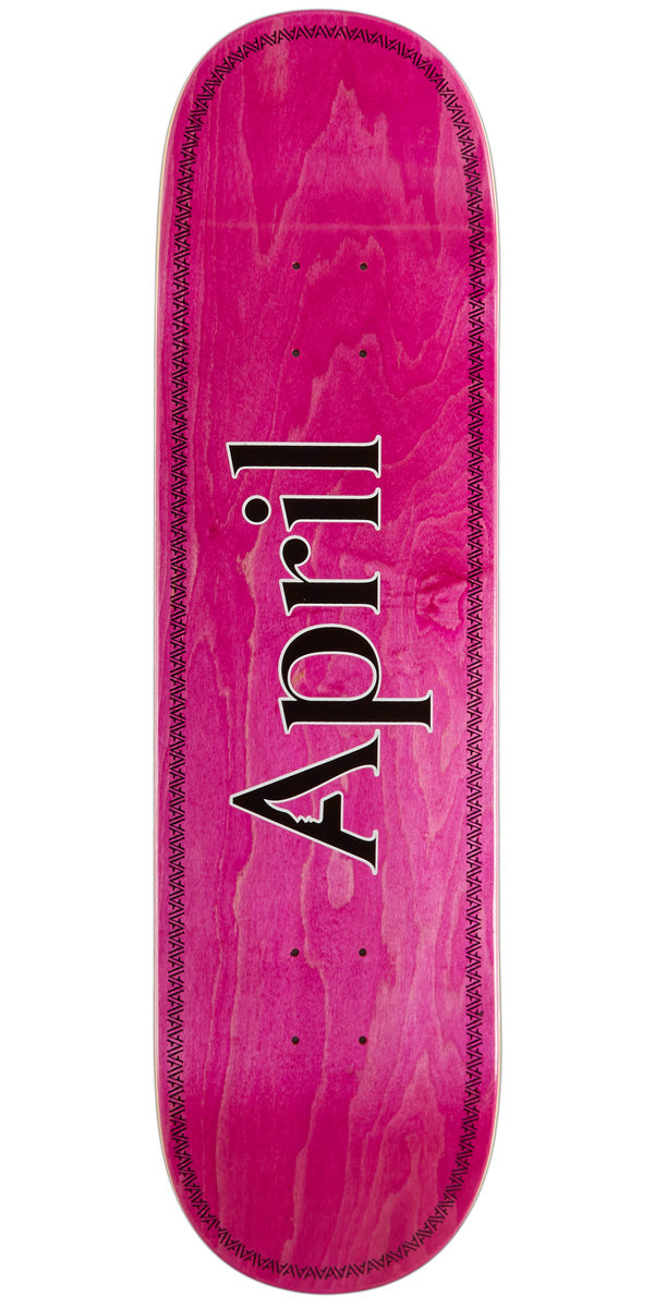 April OG Logo Helix Skateboard Deck - Black/Pink - 8.38