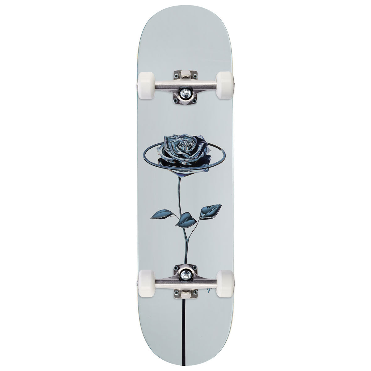 April Chrome Rose Skateboard Complete - White - 8.25