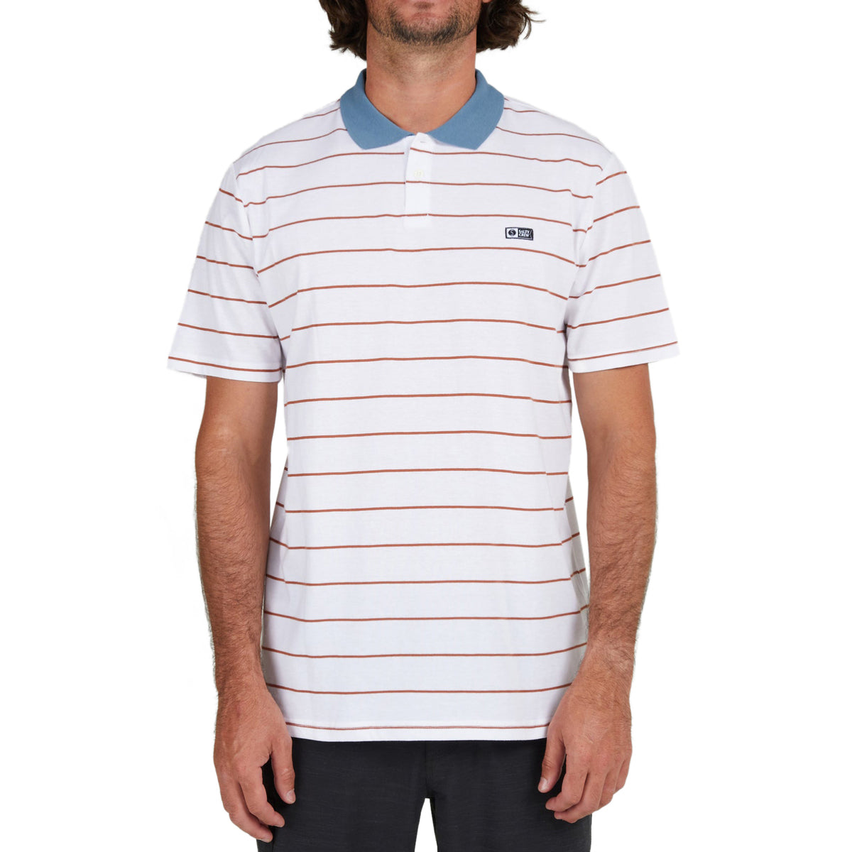 Salty Crew Ahoy Polo Shirt - White image 1