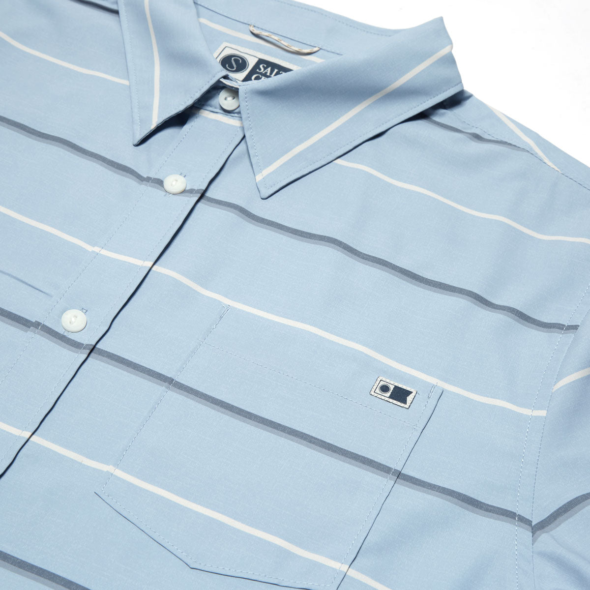 Salty Crew Skipper Tech Woven Shirt - Blue Fog image 2