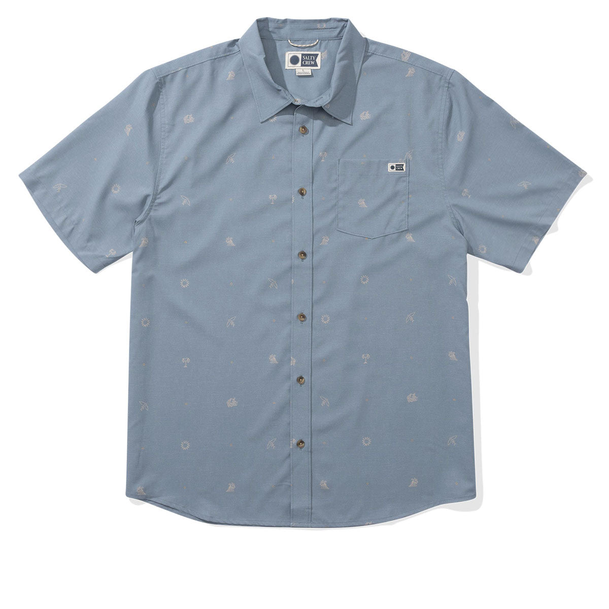 Salty Crew Micro Vibes Tech Woven Shirt - Deep Sea image 1