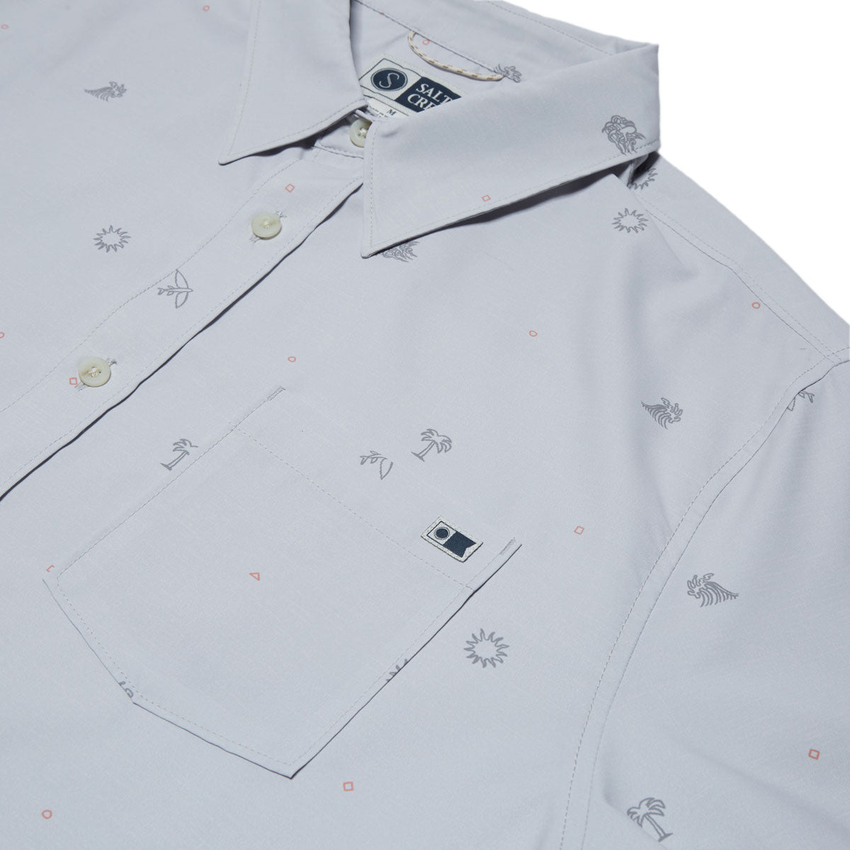 Salty Crew Micro Vibes Tech Woven Shirt - Light Grey image 2