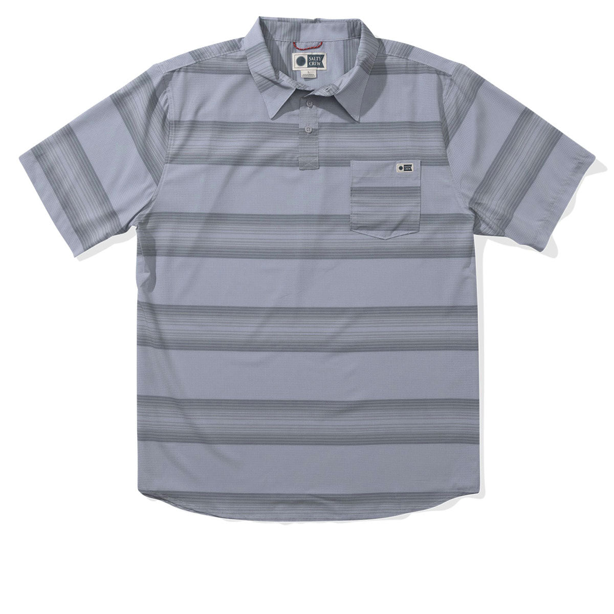 Salty Crew Sundown Perf Tech Polo Shirt - Light Grey image 1