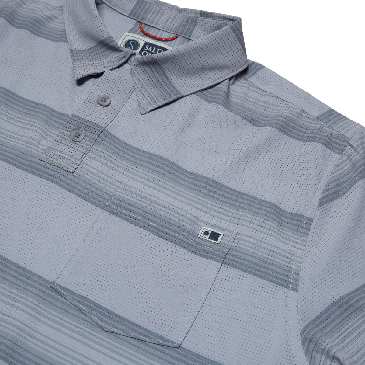 Salty Crew Sundown Perf Tech Polo Shirt - Light Grey image 2