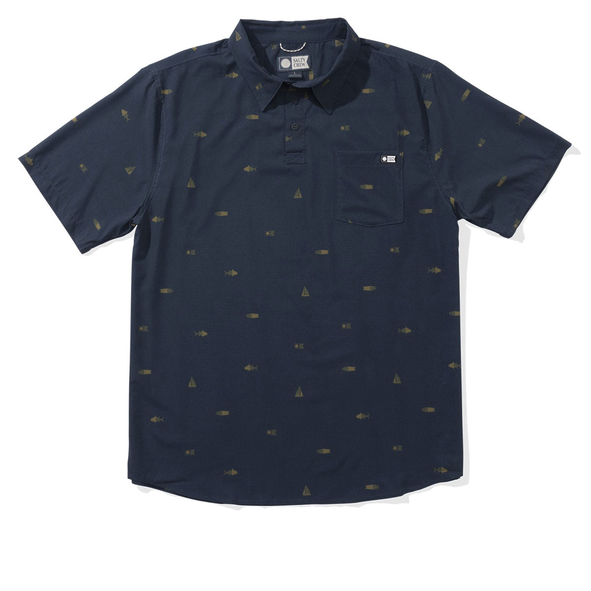 Salty Crew Mayday Perf Tech Polo Shirt - Navy image 1
