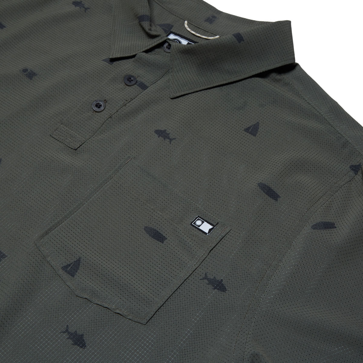 Salty Crew Mayday Perf Tech Polo Shirt - Olive image 2