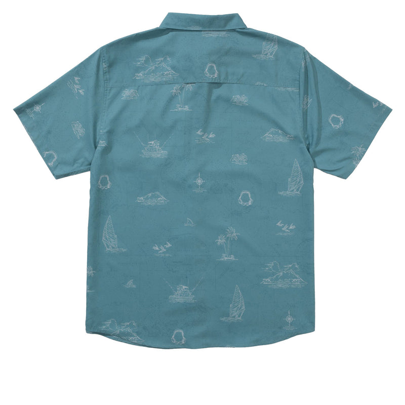 Salty Crew Helmsman UV Button Up Shirt - Hydro